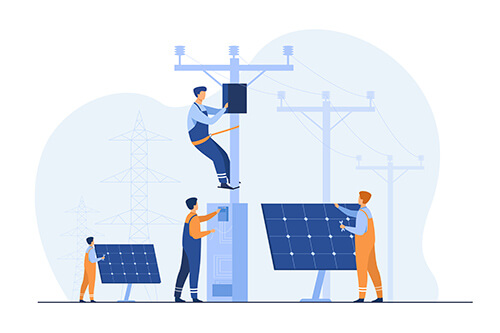 Solar Power Illustration